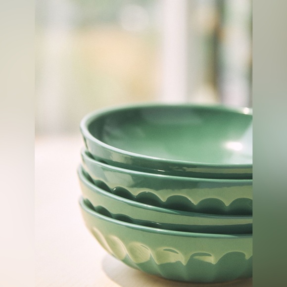 Anthropologie Stoneware Pasta Bowls, Set of 4 - Picture 2 of 2